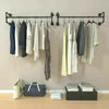 Industrial Wall Mounted Garment Rack Clothes Rail Pipe Storage Hanging Hanger
