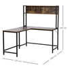 Large Computer Desk Laptop Pc Home Office Corner Table Bookcase Industrial Metal