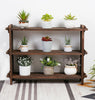 Utility 3Tier Ladder Wood Bathroom Shelf Succulent Plant Stand Bookshelf Storage