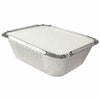 ALUMINIUM FOIL FOOD CONTAINERS+LIDS x 100 No.2 PERFECT FOR HOME AND TAKEAWAY USE (NO. 2 100 CONTAINERS WITH LID)