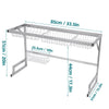 65/85CM Over Sink Rack Stainless Steel Kitchen Rack Dish Drain Drying Rack Shelf