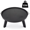 Outdoor Steel Fire Pit Large Round Bowl BBQ Patio Garden Camping Heater