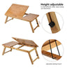 Wooden Laptop Table Stand Folding Desk Bed Computer Adjustable Height Sofa Tray