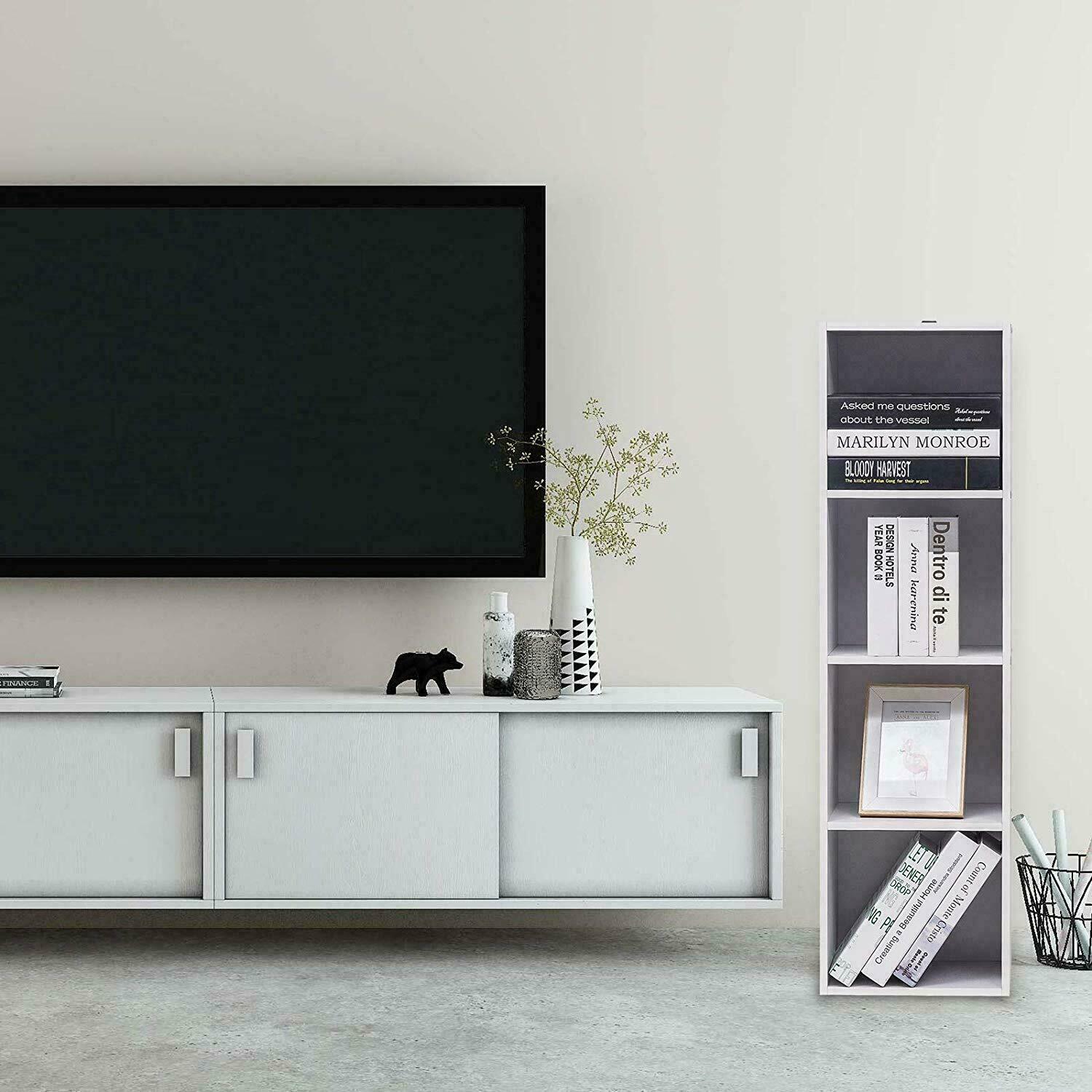 Storage Bookcase Display Shelf Unit Organiser 4/5/6 Cube Bookshelf Home Office