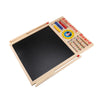 Child Drawing Art Chalk Board Easel Wooden Blackboard Whiteboard 2 in 1