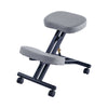 Kneeling Posture Chair Grey Stool Ergonomic Seat Leather w/ Wheels