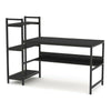 Large Computer Desk PC Table Laptop Bookshelf Corner Writing Office Shelf Unit