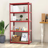 5Tier Red Garage Shelves Shelving Unit Racking Boltless Heavy Duty Storage Shelf