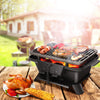 Portable Charcoal Grill Camping Picnic BBQ Grill with Double-sided Grilling Net