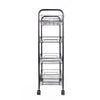 4 Tier Kitchen Food Storage Trolley Vegetable Cart Rack Shelf Bathroom