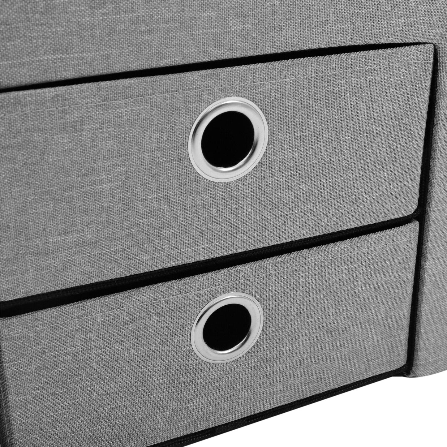 Linen Storage Stool Trunk Ottoman Pouffe Seat Footstool Chair Rect Box ChestGrey