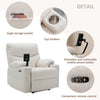 Electric Recliner Chair Sofa TV Armchair Cinema Chair with 2 Cup Holders White