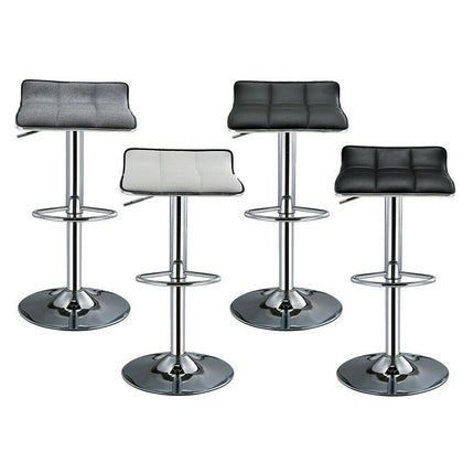 2x Bar Stools Breakfast Chair Swivel Gas Lift Home Kitchen Dining Room Hub Stool