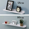 Set of 2 Shelf 48cm/80cmWide Photo Wall Mounted Floating Shelves Decoration