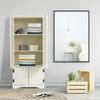 Vintage Kitchen Pantry Larder White Cabinet Cupboard Storage Unit Shelves Wooden