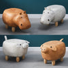 New Footstools Ottoman Animals Stool Large Hippo Pig Lovely Gift for Kids Adult