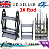 Fishing 16Rod Display Stand Fishing Pole Rack Fishing Pole Organizer Rod Holder