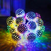 Solar LED Moroccan Ball Garden String Fairy Lights Hanging Lantern Lamp Outdoor
