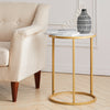 Gold Frame Small Bedside Table Cabinet Sofa Side End Coffee Table Nightstand