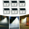 6x Super Bright Solar Powered LED Door Fence Wall Lights Outdoor Garden Lamp UK