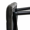 Grey Bar Stools Set of 2 Velvet Breakfast Bar Chairs Metal Legs 65 cm seat High
