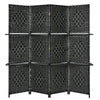 4-Panel Room Divider 180cm Folding Privacy Screen W/ 2 Removable Display Shelves