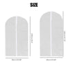 6 Pack Set Clear Polythene Garment Covers Suit Dress Coat Dust Protector Zip Bag