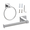 Wall Mounted Toilet Roll Holder Towel rack Tissue Paper Stand Bathroom Bar set