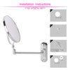 5X Magnifying Makeup Mirror Bathroom Hotel Mirror Wall Mounted Double Faces UK