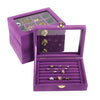 Velvet Jewelry Care Ring Display Tray Organizer Case Holder Earring Storage Box