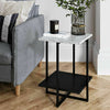 End/Side Table Floor Shelf Nightstand Storage Bedside/Coffee Table Marble Metal