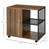 Printer Stand Home Office Mobile Cabinet Organizer with Castors, Door