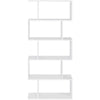 WOODEN BOOKCASE BOOKSHELF S SHAPE 6 TIER SHELVES FREE SHELVING MULTIFUNCTIONAL