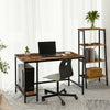 HOOBRO Computer Desk Industrial Office Desk with 2 Shelves Sturdy Writing Desk