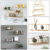 Metal Wire Shelf Unit Floating Shelf Room Kitchen Office Wal Mount Storage Rack
