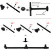 2Pcs 4.5Tiers Industrial Floating Iron Pipe Shelf Retro DIY Wall Mounted Bracket