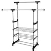 Heavy Duty Garment Rack Clothes Rail Coat Shoe Storage Hanging Standing Shelf UK