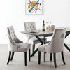 Windsor Tufted Studded Velvet Dining Accent Chair Victoria Door Knocker 1/2/4/6