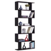 6 Shelf Bookcase Modern S-Shaped Z-Shelf Style Bookshelf Multifunctional
