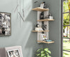 Scala Corner Shelves, Wooden Corner Cabinet, Modern Floating Wall Shelf Unit