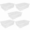 Wham Plastic Storage Shelf Box Stackable Containers Clear With Secure Clip Lid