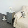 Mirrored Glass Chest Drawer Table Glass Bedside Table Mirrored Bedroom Furniture (Transparent)