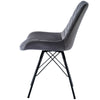 Set 2 Retro Dining Chair Velvet Fabric Upholstered Metal Legs Living Room Accent