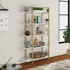 5-Tier Spacious Bookshelf Storage Shelves Unit Durable Wood Home Office Bookcase