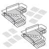 2x Heavy Duty Kitchen Bathroom Wired Corner Shower Caddy Holder w/Strong Suction