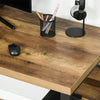Rustic Writing Table Home Office Computer Desk Industrial Study Shelf Storage PC