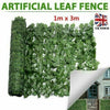 1m x 3m Artificial Screening Ivy Leaf Hedge Panels On Roll Privacy Garden Fence
