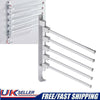 5 Arm Stainless Steel Towel Rack Holder Bathroom Wall Mounted Hanger Swivel Rail