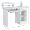 Computer Desk W/ 1 Drawer Keyboard Tray Adjustable Table Home Office Furniture