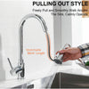 Kitchen Sink Mixer Tap Fauce Swivel Spout Pull Out Spray Single Lever Basin Mono